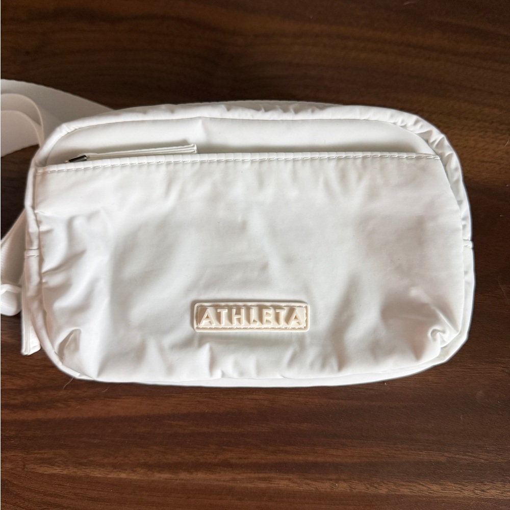 Athleta White Quilted Crossbody Bag